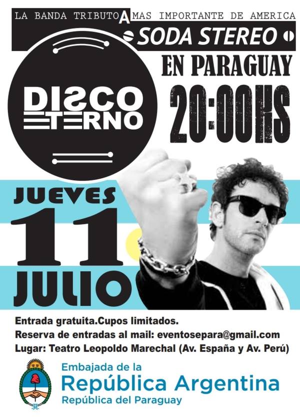 Embajada invita al concierto tributo a Soda Stereo | .::Agencia IP::.