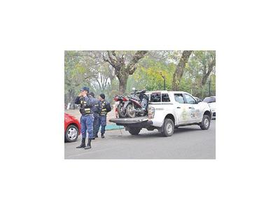 Muchas motos son llevadas al corralón