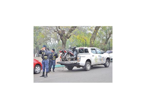 Muchas motos son llevadas al corralón