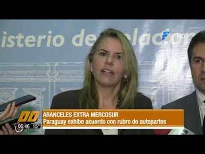 Arancel extra Mercosur para autopartes de Paraguay