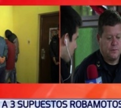 Capturan a tres supuestos roba motos: uno de ellos tenía una sonda - Paraguay.com