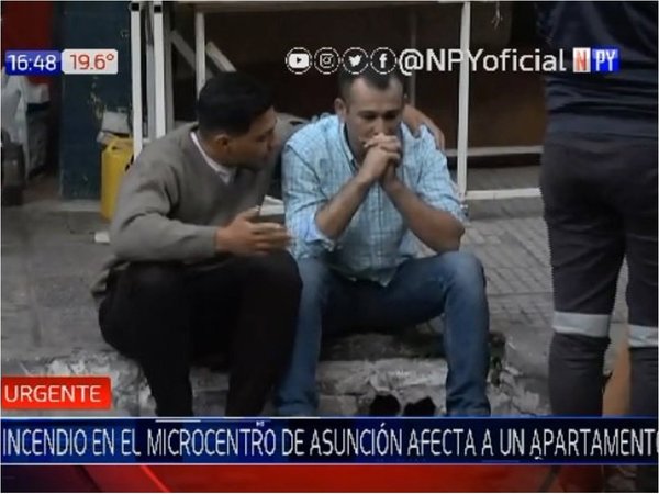 Incendio consumió departamento en pleno centro de Asunción