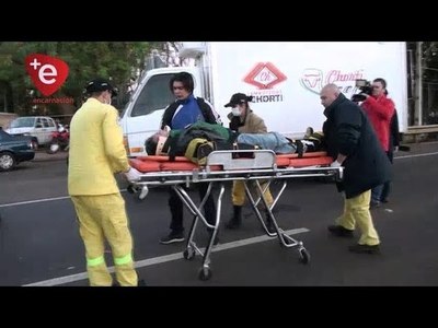 MOTOCICLISTA LESIONADO AL EMBESTIR CON UN CAMIÓN