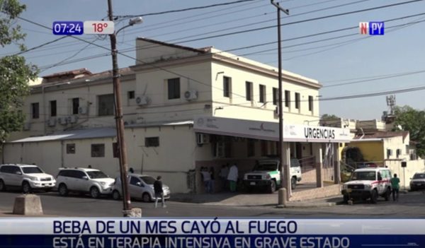 Beba que cayó al fuego se recupera en Hospital del Quemado | Noticias Paraguay