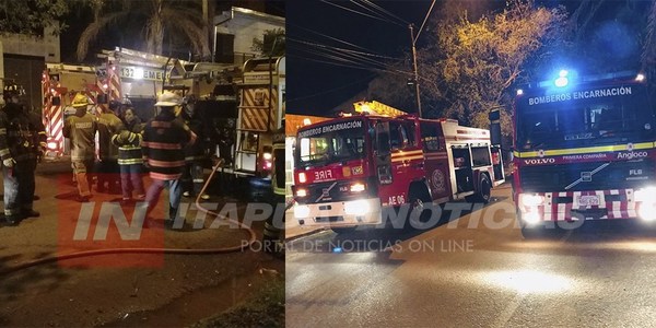INCENDIO RÁPIDAMENTE CONTROLADO EN EL CENTRO DE ENCARNACIÓN