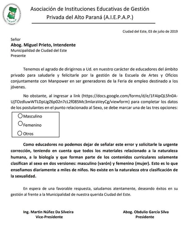 Polémica por “tercer sexo” de intendente de Ciudad del Este - ADN Paraguayo