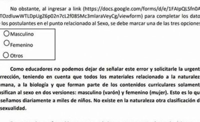 "Masculino, Femenino, Otros"; polémica por formulario "Mi Oportunidad"
