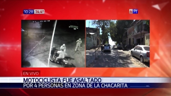 Motociclista fue asaltado por una pandilla en la Chacarita | Noticias Paraguay