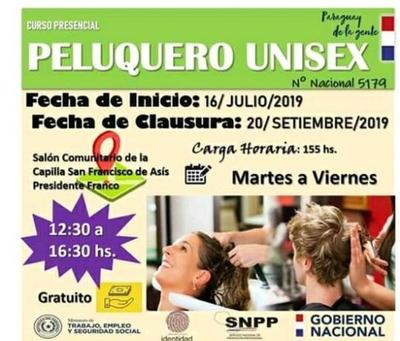 Dictarán curso de peluquería en Franco