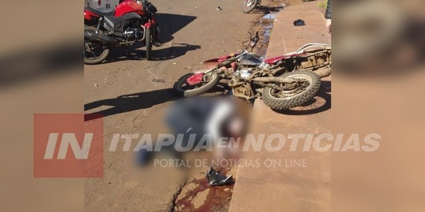 MOTOCICLISTA GRAVE TRAS COLISIÓN EN PLENO CENTRO DE FRAM.