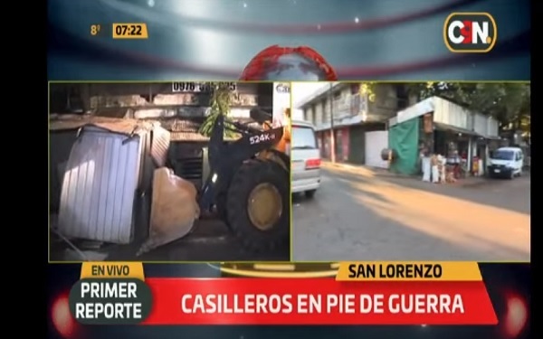 Desalojo y protestas en el mercado de San Lorenzo