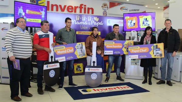 Entrega Simbólica de Premios de la Promo en Inverfin mamá y papá valen x 3 » Ñanduti