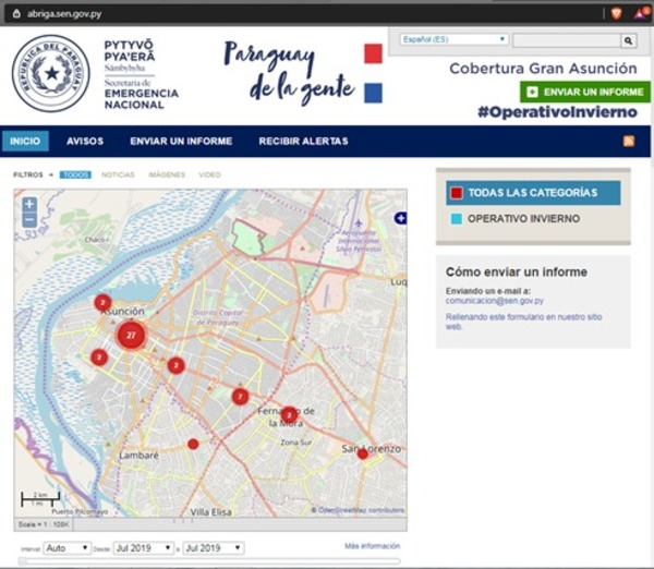 Habilitan portal web para ubicar a personas en situación de calle durante Operativo Invierno de la SEN | .::Agencia IP::.