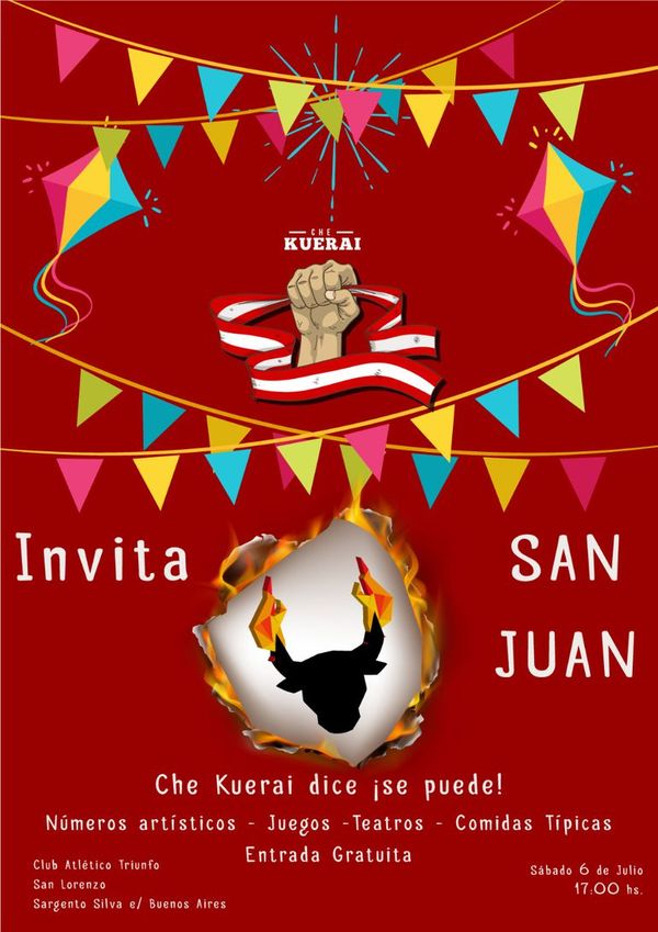 San Juan de “Che Kuerái” será este sábado - Nacionales - ABC Color