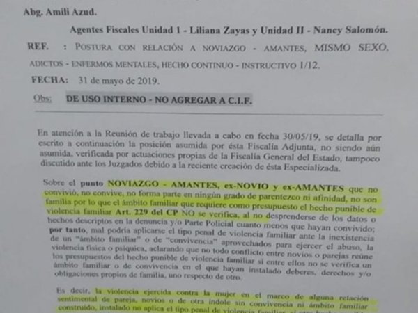 Instructivo sobre violencia familiar quedó sin efecto