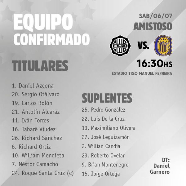Confirmado Olimpia - Fútbol - ABC Color