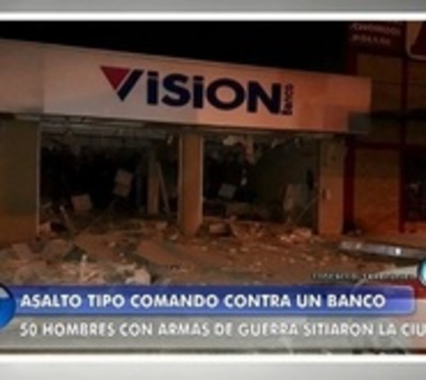Grupo armado asaltó e hizo volar un banco en San Pedro - Paraguay.com