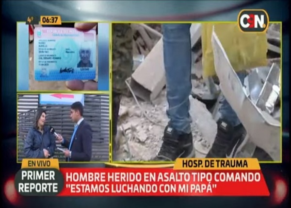 Ataque en Liberación: Herido se encuentra estable