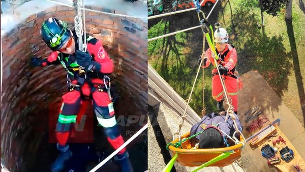 BOMBEROS DICTAN TALLER DE RESCATE VERTICAL EN ENCARNACIÓN