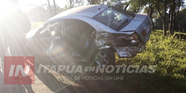 ACCIDENTE EN SAN JUAN DEL PARANÁ DEJA DAÑOS MATERIALES.