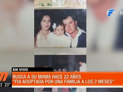 Zunilda busca a su mamá, a quien no ve desde que tenía 2 años