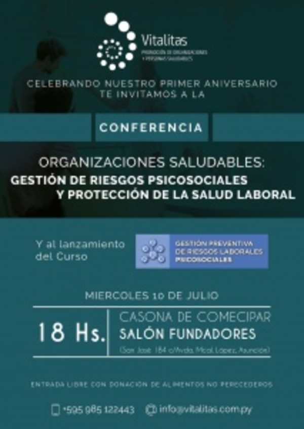 Darán charla sobre salud laboral y gestión de riesgos psicosociales - ADN Paraguayo