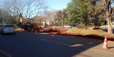 Avanzan obras para desvíos en el km 7