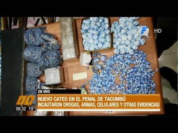 Incautan nuevamente armas blancas, drogas y celulares de la cárcel de Tacumbú