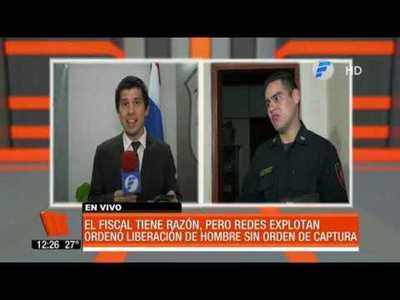 “No cometió ningún delito por eso lo liberé”
