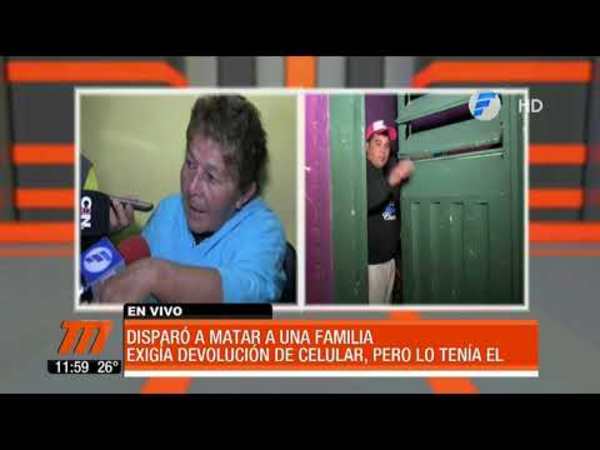 Disparó a matar a una familia