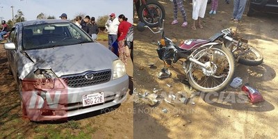 GRAVE ACCIDENTE INVOLUCRA A MOTOCICLISTA DE 12 AÑOS DE EDAD.