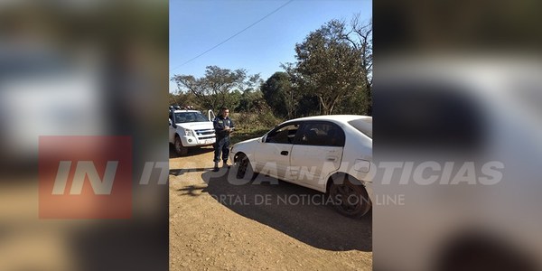 RECUPERAN VEHÍCULO ROBADO ESTA MADRUGADA EN CAMBYRETÁ.