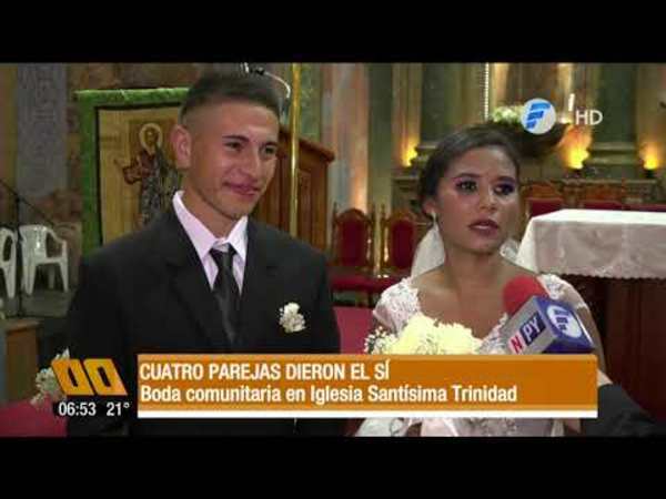 4 parejas dieron el sí en una boda comunitaria