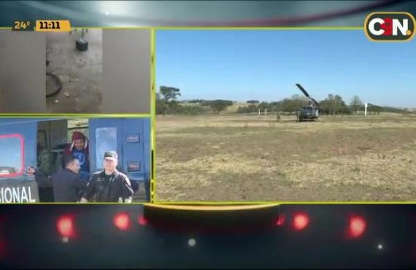 Sobrevuelo en zona de enfrentamiento en Capitán Bado - C9N
