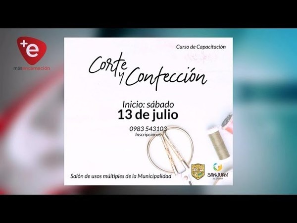 CURSO DE CORTE Y CONFECCIÓN EN SAN JUAN DEL PARANÁ