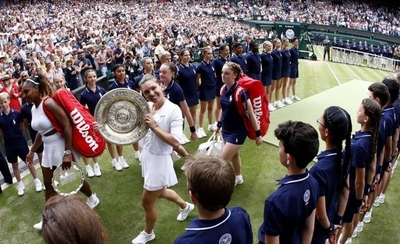 HOY / Serena no puede ante la rudeza de Halep, quien llega al trono de Wimbledon