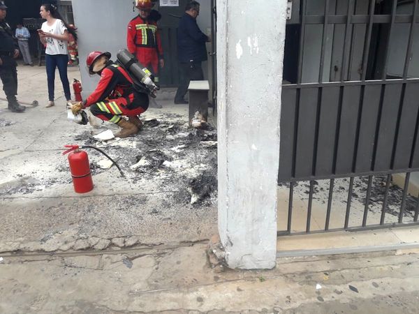 Principio de incendio en Juzgado de Capiatá