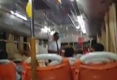 Guarara armó video de doña discutiendo con chofer de micro