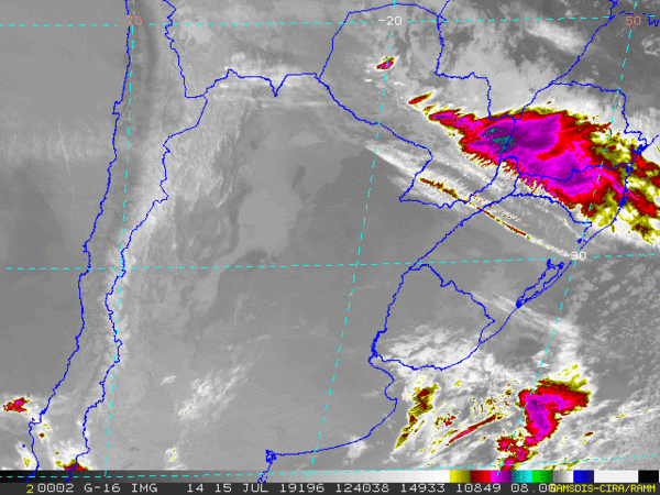 Informe meteorológico 15-07-19