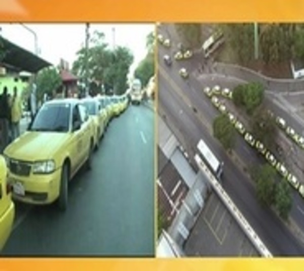 Taxistas se movilizan en caravana contra Uber y Muv - Paraguay.com