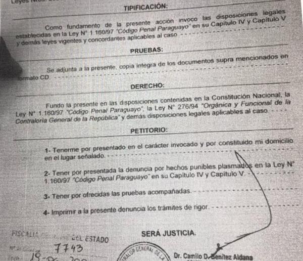 Contraloría denuncia al intendente de Jesús de Tavarangue - Radio 1000 AM