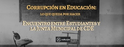 «Una cita con la educación»: ReAcción organiza encuentro con concejales de CDE en busca de acciones concretas