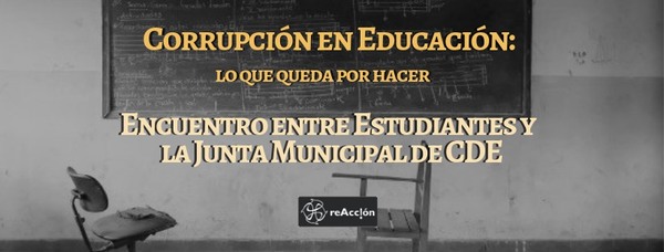 «Una cita con la educación»: ReAcción organiza encuentro con concejales de CDE en busca de acciones concretas