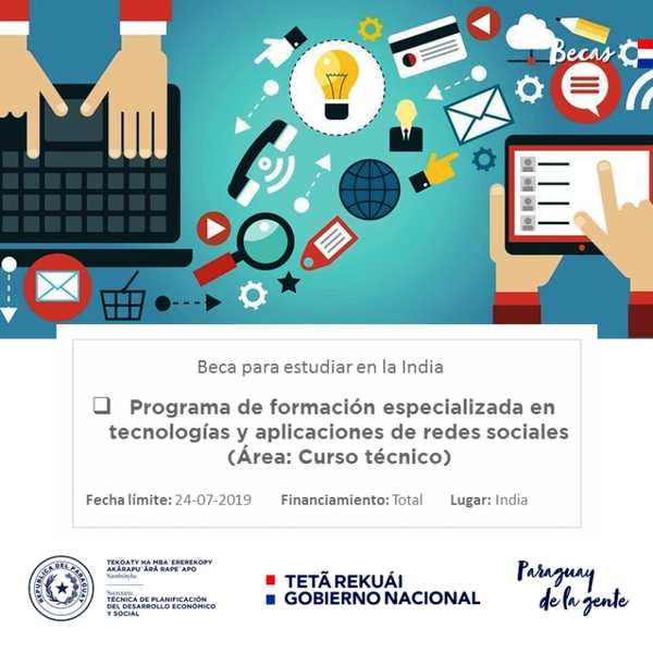 Becas para especialización en tecnologías y redes sociales, en India - ADN Paraguayo
