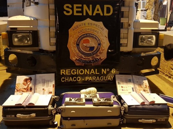 Senad incauta 34 kilos de cocaína procedente de Bolivia