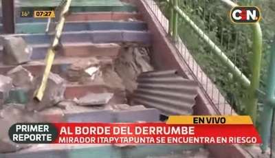 Clausuran mirador de Itapytapunta por peligro de derrumbe