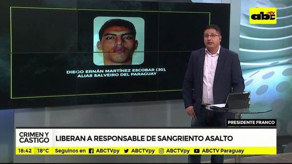 Liberan a responsable de sangriento asalto - Crimen y castigo - ABC Color