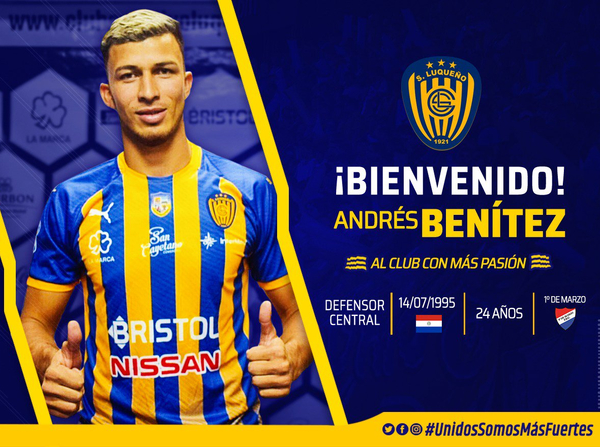 Andrés Benítez es nuevo refuerzo del Sportivo Luqueño