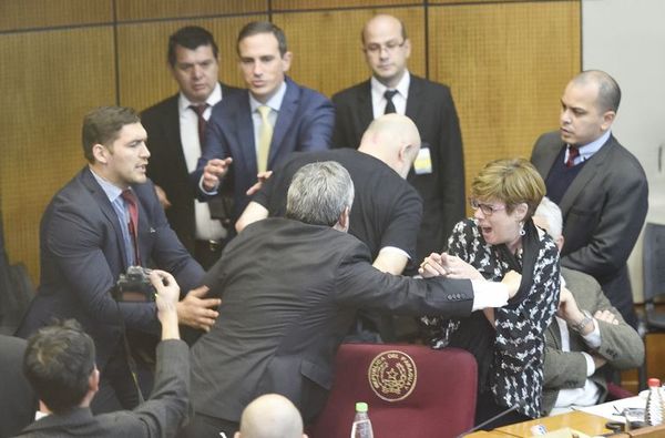 Senado da penoso espectáculo de insultos y golpes entre dos legisladores