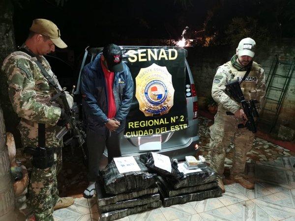 Traficante de marihuana y cocaína es capturado en Ciudad del Este